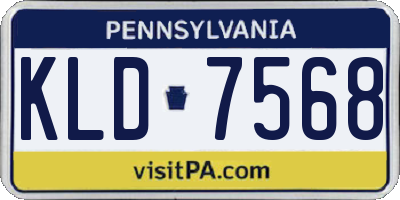 PA license plate KLD7568