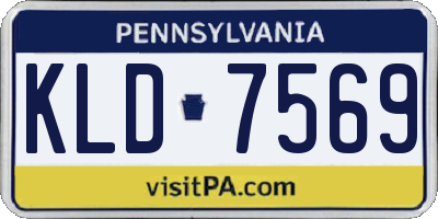 PA license plate KLD7569