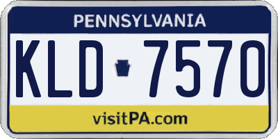 PA license plate KLD7570