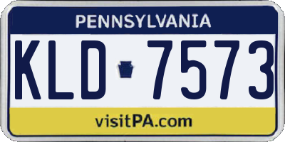 PA license plate KLD7573
