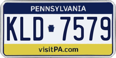 PA license plate KLD7579