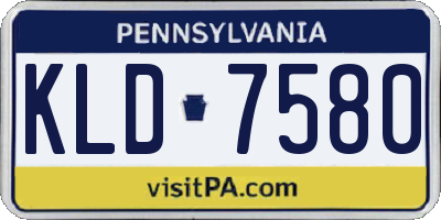 PA license plate KLD7580