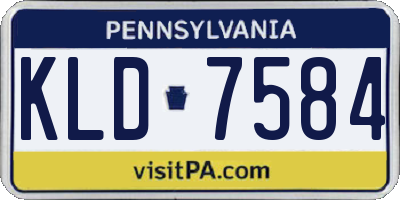PA license plate KLD7584