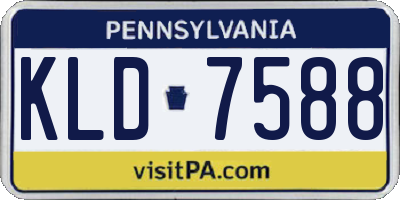 PA license plate KLD7588