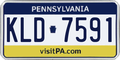 PA license plate KLD7591