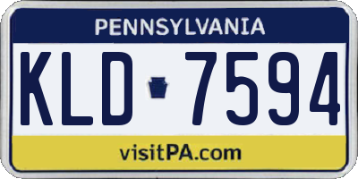 PA license plate KLD7594