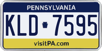 PA license plate KLD7595