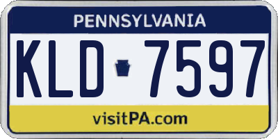 PA license plate KLD7597
