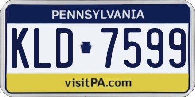 PA license plate KLD7599