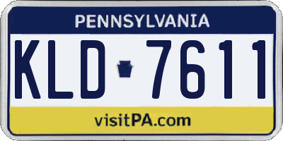 PA license plate KLD7611