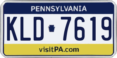 PA license plate KLD7619