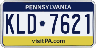PA license plate KLD7621
