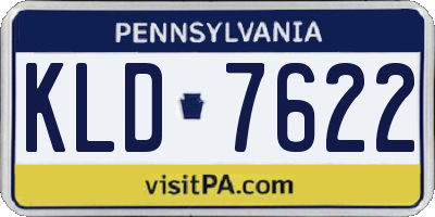 PA license plate KLD7622