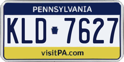 PA license plate KLD7627
