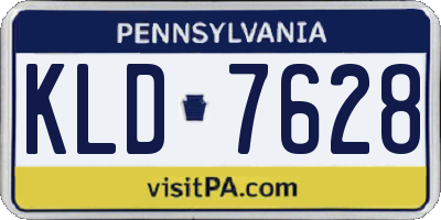 PA license plate KLD7628