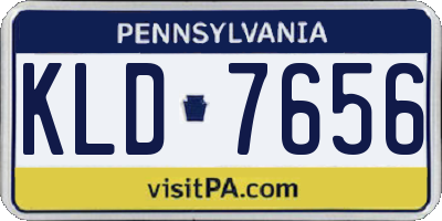 PA license plate KLD7656