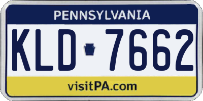 PA license plate KLD7662