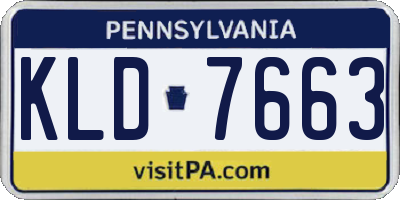 PA license plate KLD7663