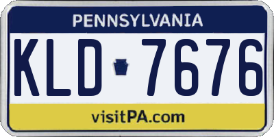 PA license plate KLD7676