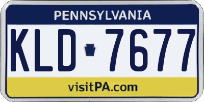 PA license plate KLD7677