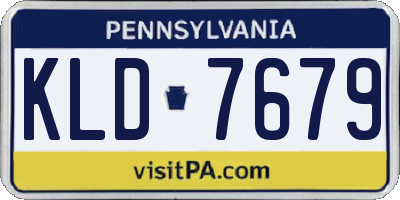 PA license plate KLD7679