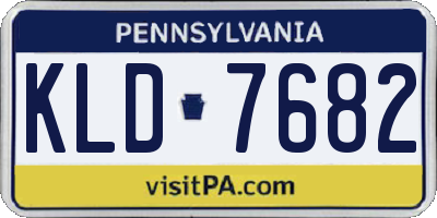 PA license plate KLD7682