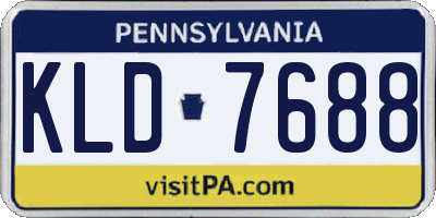 PA license plate KLD7688