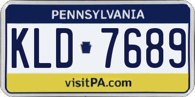 PA license plate KLD7689