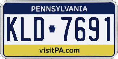 PA license plate KLD7691