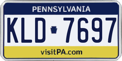 PA license plate KLD7697