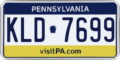 PA license plate KLD7699