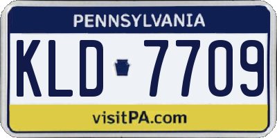 PA license plate KLD7709