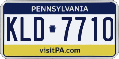PA license plate KLD7710