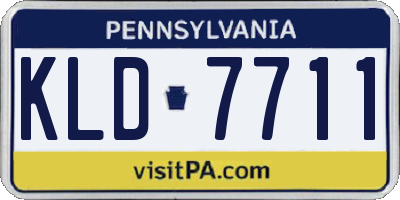 PA license plate KLD7711