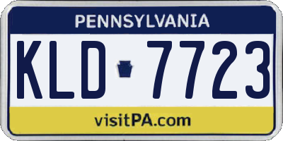 PA license plate KLD7723