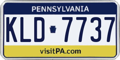PA license plate KLD7737
