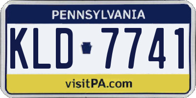 PA license plate KLD7741