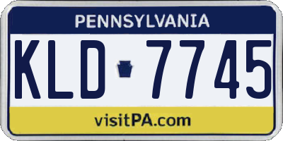 PA license plate KLD7745