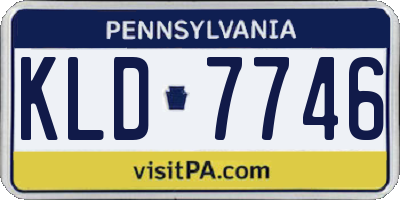 PA license plate KLD7746