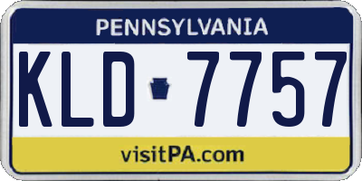 PA license plate KLD7757