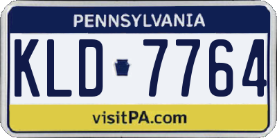 PA license plate KLD7764