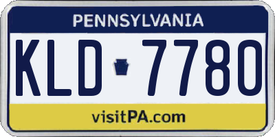 PA license plate KLD7780
