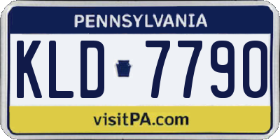 PA license plate KLD7790