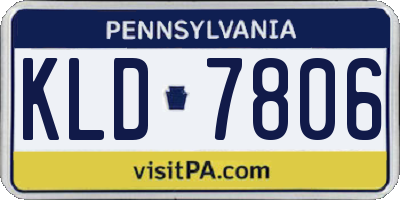 PA license plate KLD7806