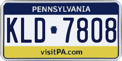 PA license plate KLD7808