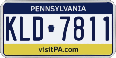 PA license plate KLD7811