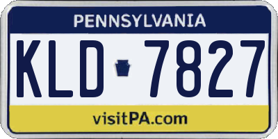 PA license plate KLD7827