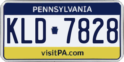 PA license plate KLD7828