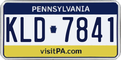 PA license plate KLD7841