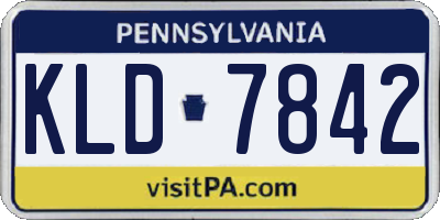 PA license plate KLD7842